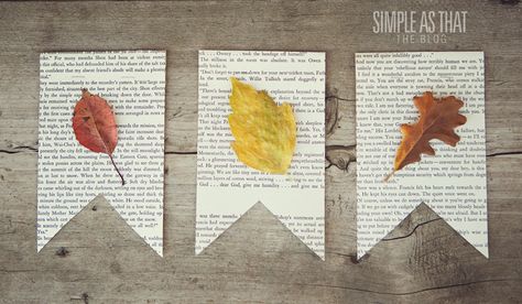 Family Crafting: Fun with Fall Leaves - simple as that Fall Family Activities, Leaf Book, Easy Fall Decor, Fall Banner, Fall Garland, Festival Diy, Autumn Leaf, Leaf Decor, Mason Jar Crafts