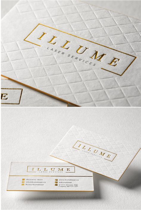 This elegant cotton business card is a thick 45pt card made of a soft cotton. It has gold foil and deboss (pattern). Definitely a must have if your branding is about elegance and professionalism. #businesscard #branding Hair Salon Interior Design, Nail Salon Interior Design, Elegant Business Cards Design, Foil Business Cards, Hair Salon Interior, Letterpress Business Cards, Graphic Design Business Card, Name Card Design, Cars Design