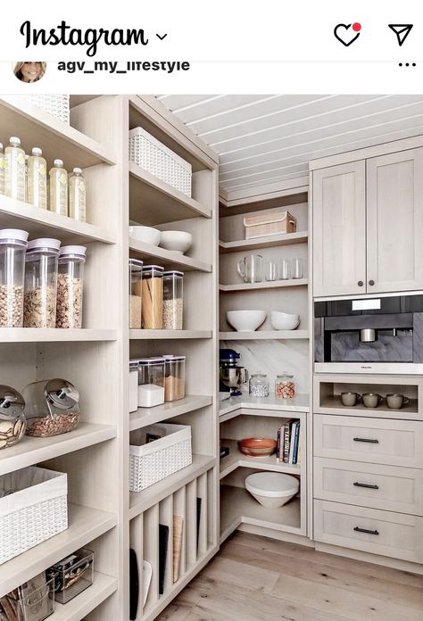 High End Pantry, Butlers Pantry With Sink, Pantry With Freezer, Butlers Kitchen, Prep Pantry, Baking Pantry, Walk In Pantry Ideas, Ikea Pantry, Pantry Renovation