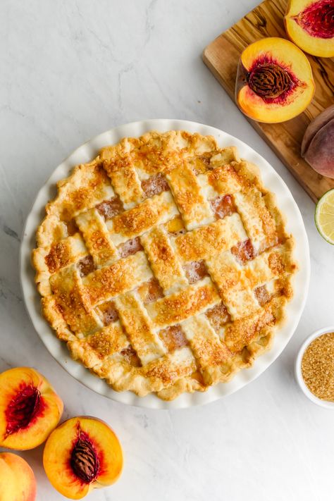 Dairy Free Pie Crust, Dairy Free Pies, Peach Pie Recipe, Fresh Peach Pie, Peach Pie Recipes, Gluten Free Pie, Delectable Desserts, Peach Pie, Butter Pie