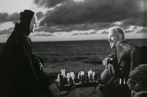 People Playing Chess, Ingmar Bergman Films, Bergman Film, Seventh Seal, Max Von Sydow, The Seventh Seal, Playing Chess, Fritz Lang, Ingmar Bergman