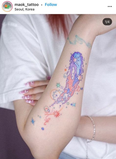 Pastel Tattoo, Kunstjournal Inspiration, Colorful Tattoo, Pride Tattoo, Funky Tattoos, Kawaii Tattoo, Cute Little Tattoos, Cute Tiny Tattoos, Tattoo Style Drawings