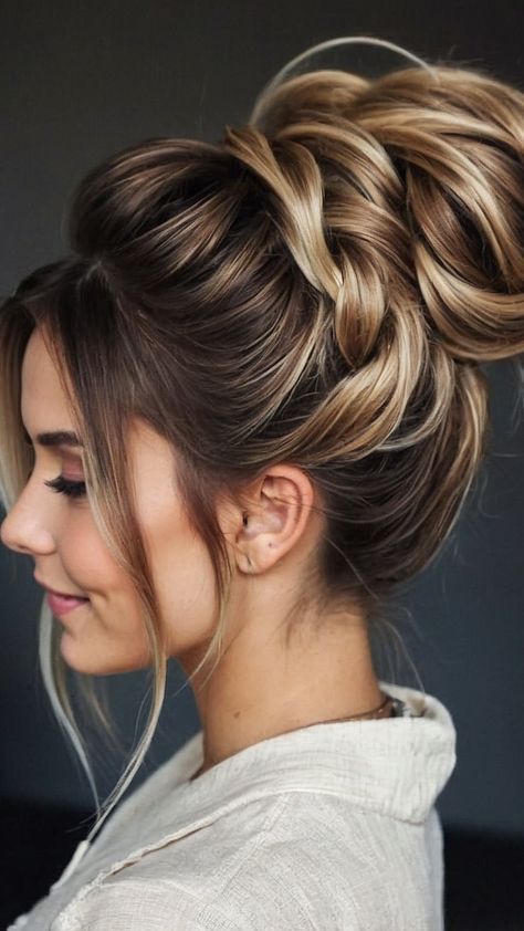 Fine Hair Updo, 15 Hairstyles, Easy Formal Hairstyles, Medium Length Updo, Effortless Hairstyles, Highlights Brown Hair, Light Brown Hair, How To Draw Hair, Hey There