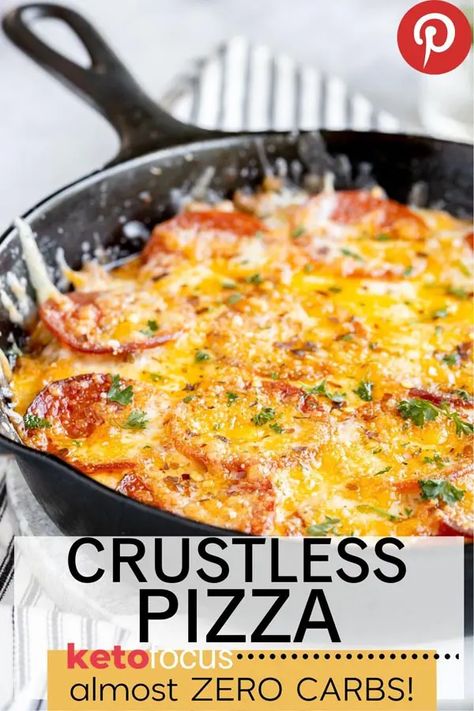 The BEST Crustless Pizza (ZERO CARB option) Keto Crustless Pizza Bake, Weight Watchers Crustless Pizza Bake, Crustless Pizza Bake Weight Watchers, Keto Crustless Pizza Bowls, Crustless Skillet Pizza Low Carb, Crustless Pizza, Dinner Recipes Healthy Low Carb, Low Carb Low Fat Recipes, Boiled Egg Diet