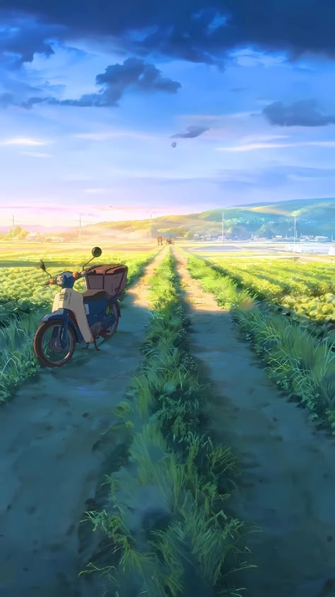 Makoto Shinkai Movies, Your Name Wallpaper, Japanese Countryside, Makoto Shinkai, Anime Places, Dreamy Landscapes, Studio Ghibli Art, Anime Backgrounds Wallpapers, Name Wallpaper