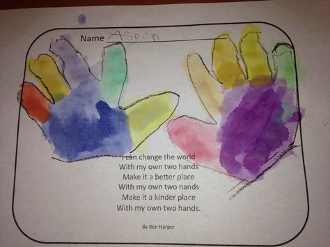 The Kindergarten Teacher: With My Own Two Hands for MLK Day. Mlk Preschool, Martin Luther King Jr Crafts, Mlk Crafts, Mlk Activities, Martin Luther King Activities, Martin Luther King Jr Activities, January Kindergarten, Mlk Jr Day, Sharon White