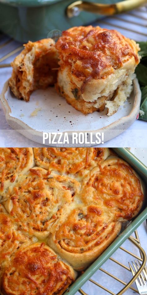 Pizza Rolls! - Jane's Patisserie Pizza Buns Recipe, Homemade Bread Dough, Pizza Buns, Janes Patisserie, Dough Pizza, Pizza Flavors, Happy Cooking, Pizza Rolls, Savoury Baking