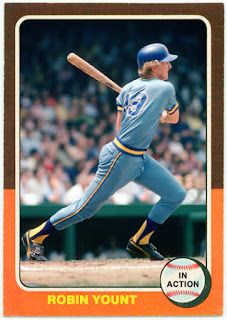 WHEN TOPPS HAD (BASE)BALLS!: 1975 In Action Robin Yount, Topps Baseball Cards, Milwaukee Brewers Baseball, Baseball Art, Milwaukee Brewers, Seattle Mariners, Vintage Baseball, Baseball Card, 8x10 Photo