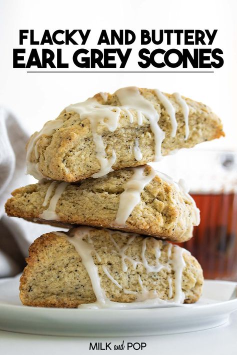 High Tea Scones, Gf Scones, Tea Scones, Savoury Scones, Scone Flavors, Scone Flavor Ideas, Earl Gray Scones Recipe, Earl Gray Scones, Earl Grey Icing