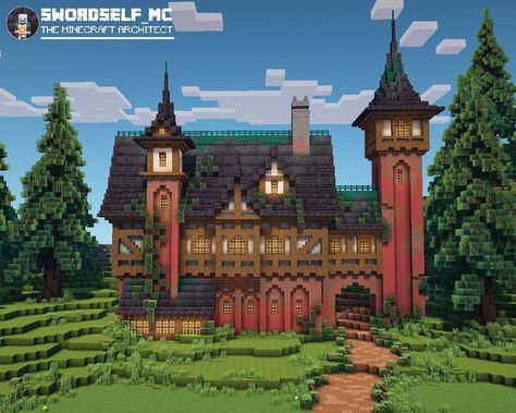 Pirate Minecraft, Minecraft Fantasy House, Decor Minecraft, Mc Builds, Minecraft Mansion, Minecraft Structures, Minecraft Cottage, Minecraft Castle, Minecraft Medieval