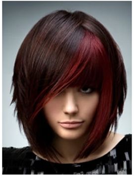 9 Funky Hairstyles for Medium Length Hair Emo Hair Color, Bob Lung, Red Bob Hair, Layered Hairstyles, Haircut Styles, Emo Hair, Scene Hair, Hair Color Trends, Great Hair