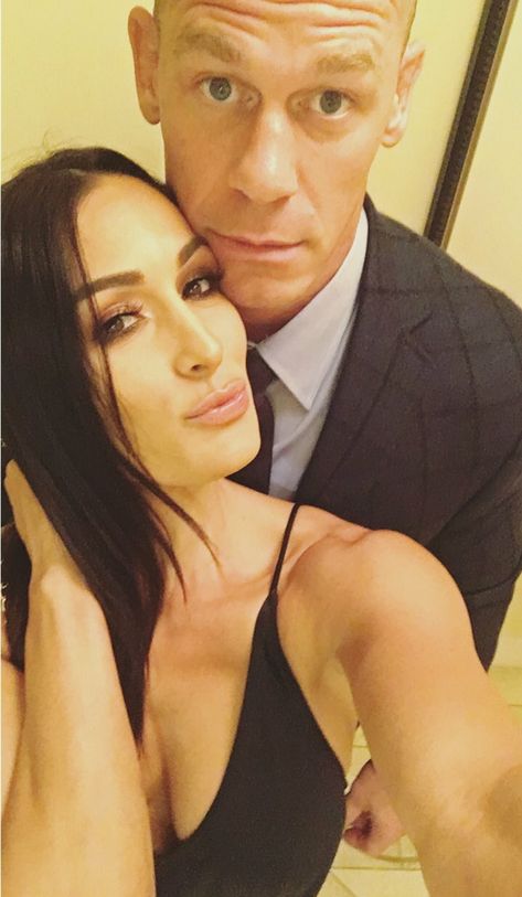 Nikki Bella and John Cena John Cena And Nikki Bella, John Cena Nikki Bella, John Cena And Nikki, Wwe Couples, Brie Bella, Bella Twins, Nikki Bella, John Cena, Wwe