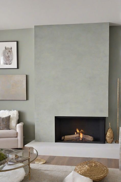 1. Home decor inspiration
2. Fireplace makeover ideas
3. Interior design trends
4. Misty wall paint color Popular Paint Colors For Living Room, Best Wall Paint, Wall Paint Color, Light Oak Floors, Fireplace Room, Paint Fireplace, Popular Paint Colors, Organization Furniture, Wall Paint Colors