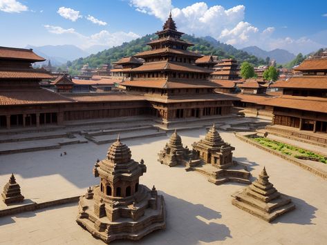 Discover Nepal's Beauty: Patan Durbar Square Artistry Patan Durbar Square, Durbar Square, Inspiring Landscapes, Awe Inspiring, Nepal, Square, Beauty