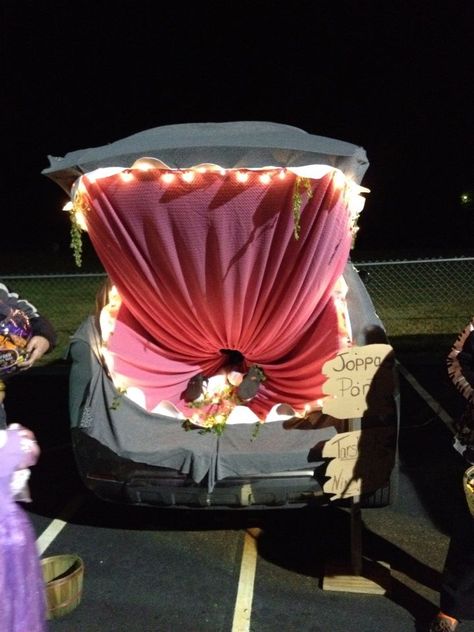 2013 trunk and treat. Jonah being swallowed by the whale. the theme was Bible miracles. The teeth are foam sheets sew along a ribbon with red cloth for mouth and gray cloth for body of whale. I added a string of Christmas lights along the teeth and around Jonah's leg's, which you can't see very will, as he is being swallowed. The leg's were stuffed socks in a pair of sandals. Everyone even the kids loved it. Jonah Trunk Or Treat, Jonah And The Whale Trunk Or Treat, Whale Trunk Or Treat, Biblical Trunk Or Treat Ideas For Cars, Bible Miracles, Trunk And Treat, Church Trunk, Church Halloween, Fall Harvest Party