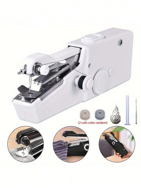 1PC Handheld Sewing Machine Mini Sewing Machines,Portable Sewing Machine Quick Handheld Stitch Tool For Fabric, Cloth, Clothing (battery Not Included) | SHEIN USA Handheld Sewing Machine, Portable Sewing Machine, Sewing Machine Accessories, Sewing Machines, Needle And Thread, Sewing Machine, Tools, Sewing, Fabric