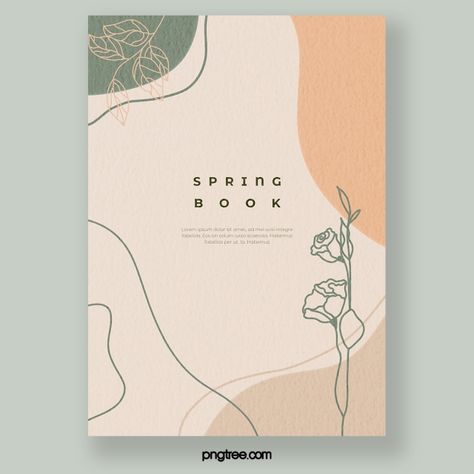 Spring Element Leaf Flower Abstract Geometric Book Cover Design Cover Book Ideas, Creative Book Cover Design Ideas, Book Ideas Design, Book Covers Designs, Books Cover Design, Book Design Ideas, Book Cover Design Ideas, Flower Book Cover, Best Book Cover Design