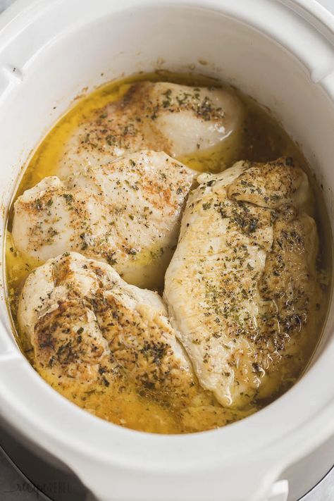 This Slow Cooker Chicken Breast recipe comes out perfectly juicy and seasoned every time! Learn my tips for getting the best crockpot chicken breast, perfect for salads, sandwiches or an easy dinner. #slowcooker #crockpot #chicken #chickenbreast #recipe #healthy Crockpot Skinless Boneless Chicken Breast Recipes, Summer Dinners Recipes, Chicken Breast Recipes Slow Cooker, Best Crockpot Chicken, Chicken Breast Slow Cooker, Chicken Breast Crockpot, Chicken Crockpot Recipes Healthy, Chicken Breast Crockpot Recipes, Crockpot Chicken Breast