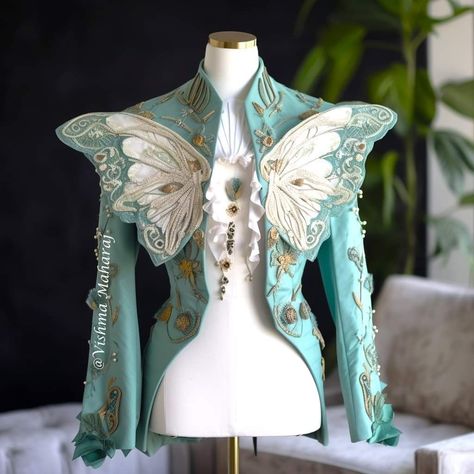 Dinner Jacket, Fantasy Costumes, Fantasy Dress, Fantasy Clothing, Fantasy Fashion, Character Outfits, Butterfly Wings, Art Clothes, Costume Design