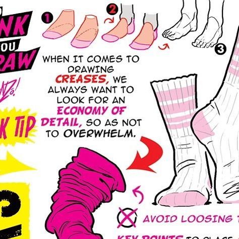 The Etherington Brothers on Instagram: "SOCKS! AND I’ve just posted a tutorial on SKELETONS over on TIKTOK ( handle: EtheringtonBros ) - hope it’s useful!  Lorenzo! #anime #manga #comicart #conceptart #gamedev #animationdev #gameart #tutorial #illustration #art #drawing #characterdesign #visdev" How To Draw Socks Anime, Anime Socks Drawing, Sock Drawing Reference, Sock Reference, How To Draw Socks, Socks Drawing Reference, Socks Reference, Slippers Drawing, Socks Illustration