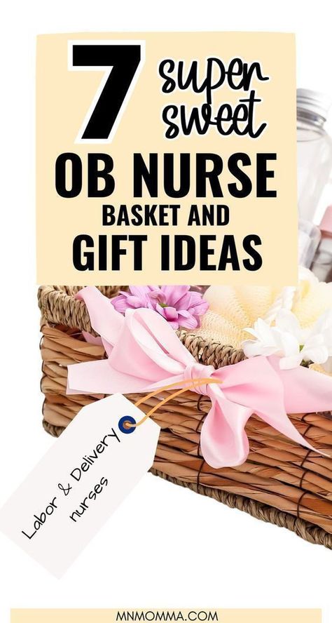 Best gift ideas for labor and delivery nurses after you have your baby. Gift baskets for L&D nurses. Thank you notes, gift baskets for nurses, candy, food, and treats for your hospital team after you give birth! labor and delivery thank you cards. While gifts aren't nececssary, some moms want to give their labor and postpartum nurses a gift after they deliver their new baby. Thank You Gifts For Obgyn, Labor And Delivery Gifts For Nurses, Hospital Nurse Thank You Gifts, Gift Basket For Delivery Nurses, Nurse Treats Gift Ideas, Nurse Snacks For Labor, Birth Basket For Nurses, Gifts For Hospital Staff After Delivery, Gift Baskets For Labor And Delivery Nurses