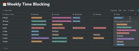 Time Blocking Template - Time Management Training Notion Time Blocking Template, Notion Time Blocking, Time Blocking Template, Notion Images, Using Notion, Notion Inspo, Notion Ideas, Notion Aesthetic, Template Notion