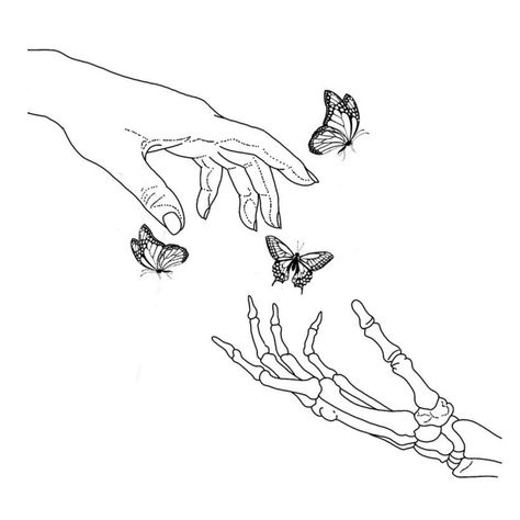 its two hands Tattoo Drawing Ideas, Swing Drawing, Corpse Bride Tattoo, Hand Holding Something, Popular Tattoo Designs, Find Your Own Style, Easy Girl, Beginner Tattoos, Virgo Tattoo