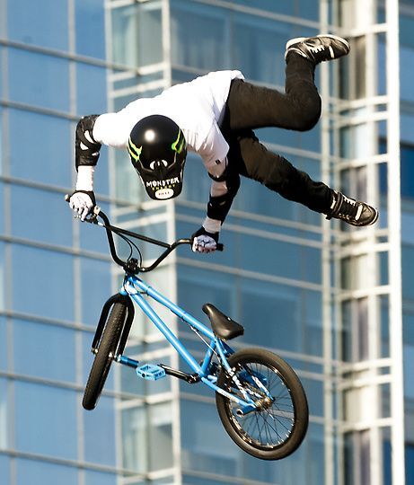 Vince Byron performs a trick in the BMX big air final at the X Games Los Angeles on Sunday, July 1 ,2012. (SGVN/Staff photo by Watchara Phomicinda) Bmx Tricks, Bmx Dirt, Bmx Street, Best Bmx, Bike Hacks, Bmx Parts, Bmx Racing, Bmx Bicycle, Best Bike