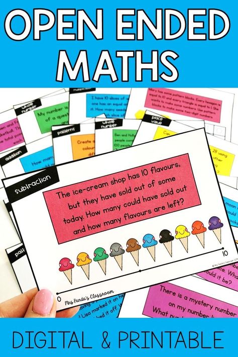 Maths Problem Solving Activities, Open Ended Maths Questions, Open Ended Maths Activities, Open Ended Math Problems, Maths Problem Solving, Maths Stations, Maths Centres, Math Problem Solving Activities, Tutoring Resources