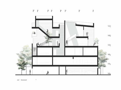 Section 02 Simple Architecture Section, Building Section Architecture, Section Plan Architecture, Architectural Section Drawing, Architecture Section Drawing, Section Presentation, Sections Architecture, Section Architecture, Architectural Sections