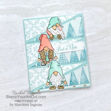 Our Stampers With ART Showcase Stamper for the month of June 2022 created some adorable cards and projects with the Storybook Gnomes Suite of products. Visit to see all these creations from Marciene Ingram. - Stampin’ Up!® - Stamp Your Art Out! www.stampyourartout.com Kindest Gnomes, Art Showcase, Homemade Christmas Cards, Stampin Up Christmas Cards, Stampin Up Christmas, June 2022, Stamping Up Cards, Fun Fold Cards, Winter Cards