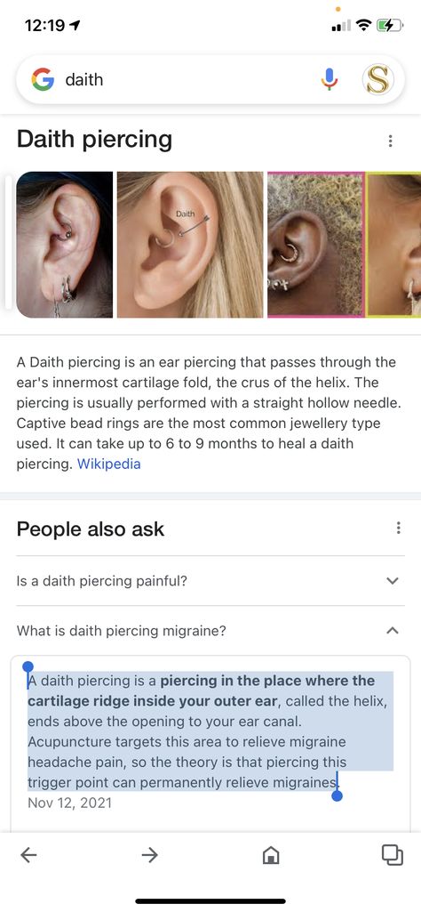 Piercings For Migraines, Migraine Pressure Points, Daith Piercing Migraine, Ear Peircings, Outer Ear, Piercings For Girls, Migraine Relief, Daith Piercing, Pressure Points