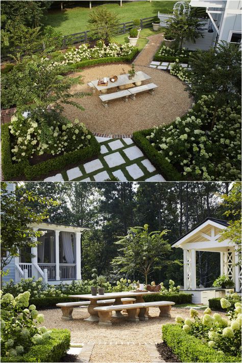 50 Best landscaping ideas & designs for front & backyard garden, outdoor kitchen, patio, deck, hardscape, pergola, plants, lighting, & more! - A Piece of Rainbow, roof gardens, balcony, small space gardening, flowers, container gardens, pots, greenhouse, shed, English garden, perennial, low maintenance, shade pergola Backyard Garden Island Ideas, Shade Garden With Bench, Tropical English Cottage Garden, Formal Herb Garden, English Cottage Garden Pergola, Garden Outdoor Kitchen, Best Landscaping Ideas, Plants Lighting, Shade Pergola