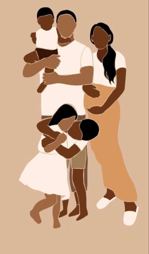 Black family cartoon