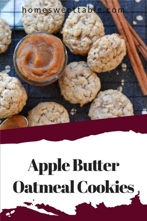 Apple Butter Oatmeal, Gluten Free Apple Recipes, Recipe Using Apples, Gluten Free Oatmeal Cookies, Oatmeal Cookie Recipe, Butter Oatmeal Cookies, Apple Butter Recipe, Chewy Cookies, Gluten Free Oatmeal