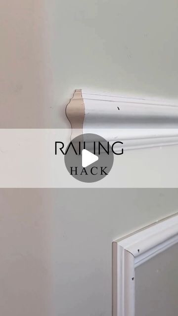 DIY Hacks HQ - home of IKEA hacks and more! on Instagram: "RAILING •  A practical tip to take us into the weekend! In this video Natalie shows how to create the perfect end peice for a railing or baseboard/skirting!  This looks super professional - yes it needs a few extra cuts, but the end result completely is worth it! You will need to:  1. cut the rail where you want it to end at 45 degrees 2. take a scrap bit of the same moulding and cut that at the opposite 45 deg angle 3. lastly cut off the scrap peice with a straigt cut close to the angled cut to give you a little wedge 4. stick it in place!!  Best thing is you can you the same method for skirting  ⭐Credit: @parkplaceabode  #wallpaneling #wallpanelling #panelling #panellingwalls #hallwayinspo #hallpanelling #hallwaydecor #hallwaypan Kitchen Cabinet Inspiration, Cabinet Inspiration, Dado Rail, Skirting Boards, Board And Batten, Ikea Hacks, Hallway Decorating, Baseboards, Diy Hacks