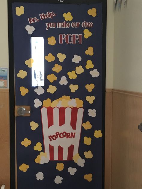 Teacher appreciation door done with silhouette cameo. Teacher Appreciation Door, Teacher Appreciation Doors, Movie Popcorn, Design Your Dream House, School Projects, Teacher Appreciation, Popcorn, Silhouette Cameo, Teacher Gifts