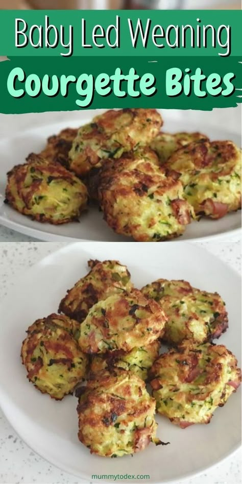 Try these delicious courgette bites for babies. This baby led weaning courgette recipe is the ideal snack or baby led weaning lunch idea for your baby. Perfect for busy moms as they can be batch made in advance and stored in the fridge or freezer.