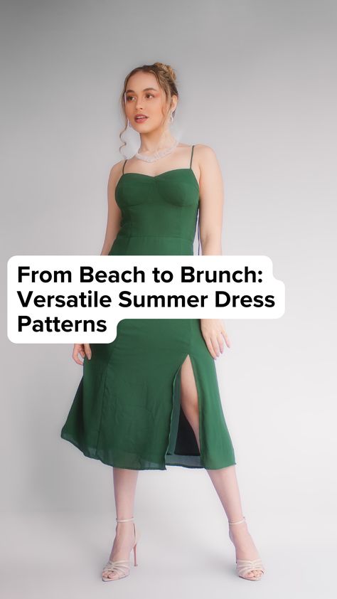 Discover patterns that effortlessly transition from daytime fun to evening elegance. Sew your own summer staple! Summer dress patterns, beach outfits, brunch fashion, sewing inspiration, versatile dress designs Spring Sewing Patterns, Boat Dress, Sundress Sewing Patterns, 90s Slip Dress, Spring Sewing, Dress Sewing Patterns Free, Plus Size Sewing Patterns, Floral Slip Dress, Brunch Fashion