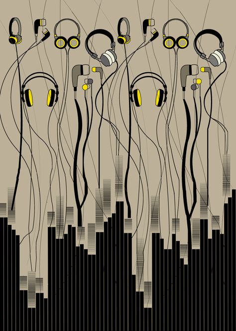 feel the music,illustration,pattern,headphone,ryhthm Synthesizer Illustration, Electronics Illustration, Feel The Music, Music Illustration, Music Tech, Background Vintage, Pattern Illustration, Electronic Music, Classical Music