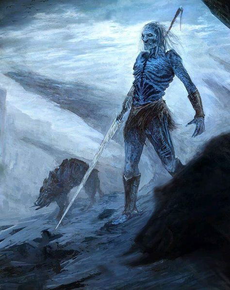 [BOOKS] This has to be the best White Walker art ever. By bzratt on DeviantArt White Walkers Game Of Thrones, Game Of Thrones Artwork, Game Of Thrones Tv, White Walker, Asoiaf Art, Walker Art, Night King, Cersei Lannister, Gra O Tron