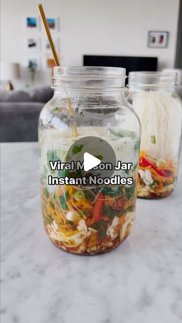 Taylor | Meal Prep Queen on Instagram: "You love my viral Mason Jar Instant Noodles! 🍜❤️⁠
⁠
They’re prefect to prep ahead for lunch at work or a quick dinner idea. Simply heat up the kettle and enjoy this meal in minutes 🙌🏻 ⁠
⁠
➡️ Comment RECIPE and I’ll send you the details⁠
⁠
💾 SAVE this recipe for when you’re looking for new meal prep ideas! ⁠
⁠
⁠
#easyrecipes #healthyrecipes #mealprepideas #masonjar #instantnoodles⁠" Mason Jar Instant Noodles Work Lunches, Mason Jar Instant Noodles, Jar Instant Noodles, Mason Jar Lunch Ideas, Mason Jar Noodles, Jar Lunch Ideas, Mason Jar Meal Prep, Mason Jar Lunch, Lunch At Work