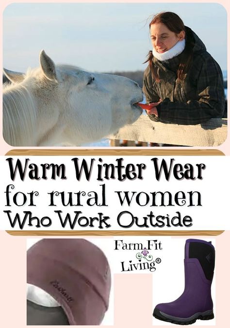 Are you looking for the best warm winter wear for rural women that will keep you warm and toasty while you work outdoors? Here's my top list of items recommended by me and other rural women. #winterwear #ruralwomen via @www.pinterest.com/farmfitliving Winter Farm Outfit, Layering Clothing, Small Homestead, Homesteading Tips, Hobby Farming, Farm Women, Hobbies To Take Up, Hobbies For Adults, Backyard Farm