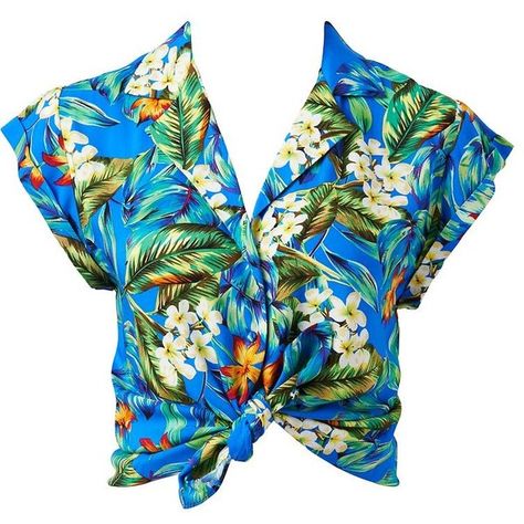 Forever New Melina front tie bowler shirt ($28) ❤ liked on Polyvore featuring tops, blouses, shirts, hawaiian print, short sleeve tops, print blouse, pattern tops, pattern blouse and shirts & blouses Bowler Shirt, Shirts Crop Tops, Png Clothes, Hawaiian Print Shirts, Shirts Crop, Rayon Blouse, Hawaiian Outfit, Rayon Shirt, Blue Hawaiian