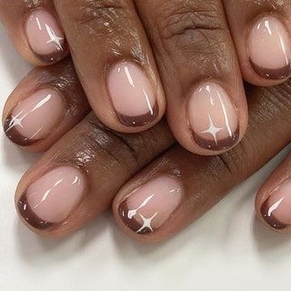 Brown Acrylic Nails, Brown French, New Years Nail Designs, Minimal Nails, Instagram Nails, New Year's Nails, Neutral Nails, Minimalist Nails, Fire Nails