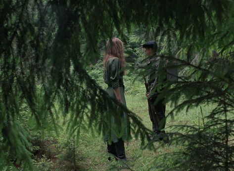 Come And See Cinematography, Green Horror Movie Aesthetic, Come And See 1985, Little Forest Movie Aesthetic, Green Cinematography, Little Forest Movie, Forest Cinematography, Into The Forest Movie, Into The Woods Movie