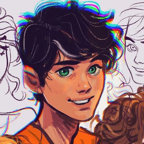 Sarah Moustafa | on Instagram: "Good morning! Felt like drawing these three… again. What’s your favorite trio? #pjo #percyjackson #annabethchase #percabeth #percabethart #percabethfanart #percy #annabeth #riordan #hoo #book #bookart #bookstagram #seaweedbrain #wisegirl #sketch" Percy Annabeth, Like Drawing, Percabeth, Percy Jackson, Good Morning, Sketch, Felt, Fan