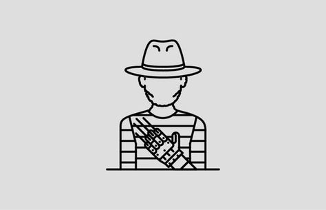 Freddy Krueger from Nightmare On Elm Street tattoo flash art ~A.R. 03.13.17 Redwood Tattoo, Minimalist Symbols, Minimalist Tattoo Meaning, Horror Movie Tattoos, Paris Tattoo, Typography Tattoo, Movie Tattoos, Minimalist Icons, Halloween Tattoo