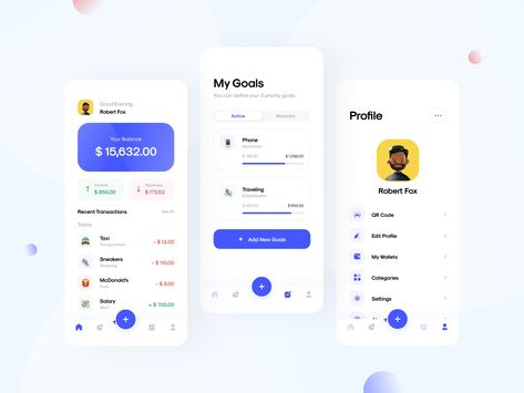 Personal Finance Apps by Muhammad Farhan Fauzan Mobile App Design Templates, Social App Design, Personal Finance App, Mobile App Inspiration, Finance Website, Financial Apps, App User Interface, Doge Coin, Ux App Design