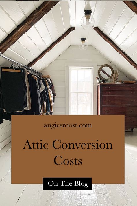 3rd Floor Attic Ideas, How To Finish Attic Space, Attic Finished Storage, Attic To Closet Conversion, Attic Master Closet, Narrow Attic Ideas, Small Dormer Bathroom Ideas, Turn Attic Into Bedroom, Attic Turned Into Closet